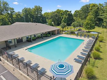 Sparkling outdoor pool